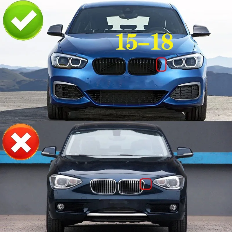 Car Kidney Replacement Front Grill For BMW F20 F21 118i 120i 125i 2015-2018 Racing Grills Gloss Black Grills Auto Accessories