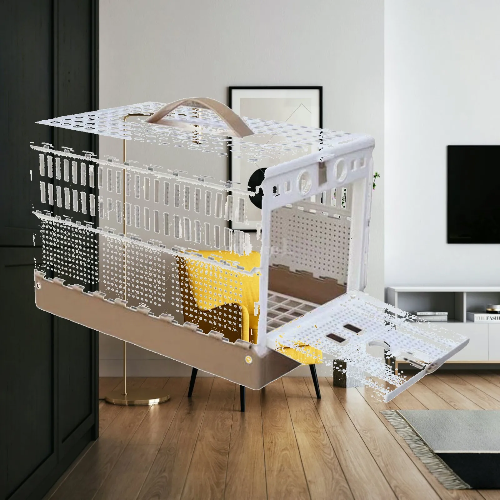 Pigeon Training Cage Portable Folding Travel Carrier for Competition Flying Pet Bird Cage with Carrying Handle