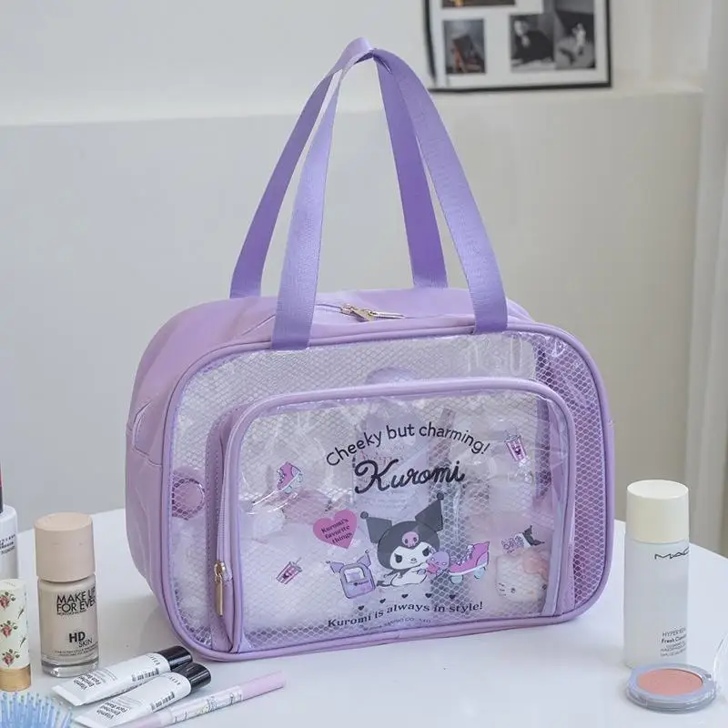 Cute Cartoon Sanrios Hello Kittys Kuromi My Melody Cosmetic Bag Travel Storage Bag High-Capacity Portable Good-Looking Fashion