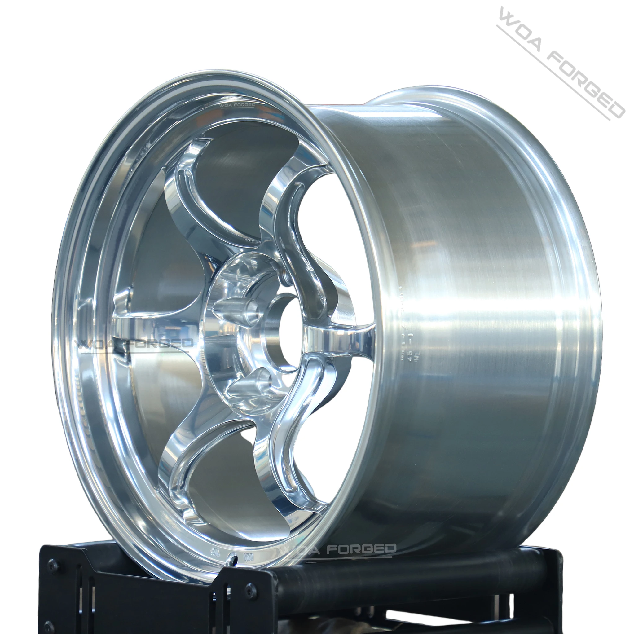 

All Terrain One Polished Silver Forged Wheel 18 19 20 Inches 5x114.3 5x120 Deep Concave 370Z Lip Electroplate 6 Spokes 5x114.3