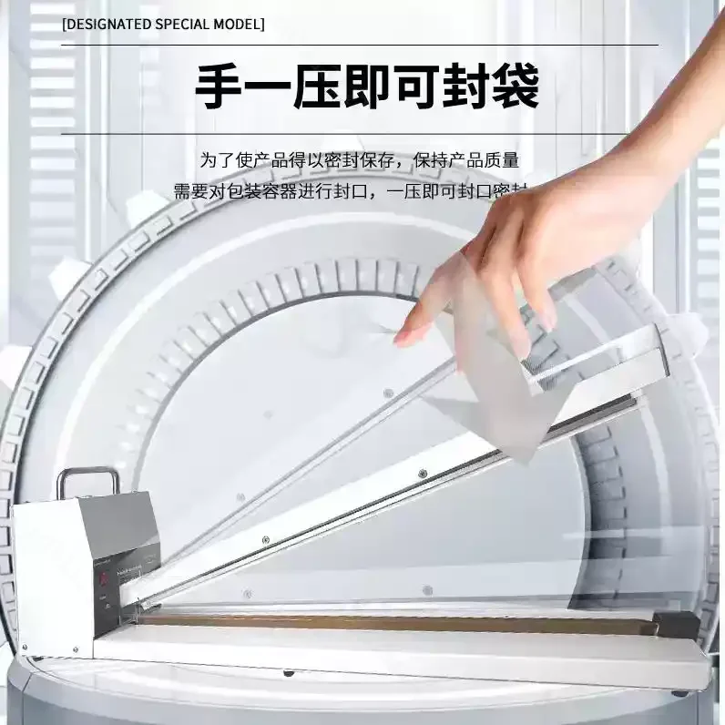500-1000mm Extended Metal Hand Press Sealer 8mm Heat Sealing Machine for Food Bags Plastic Films