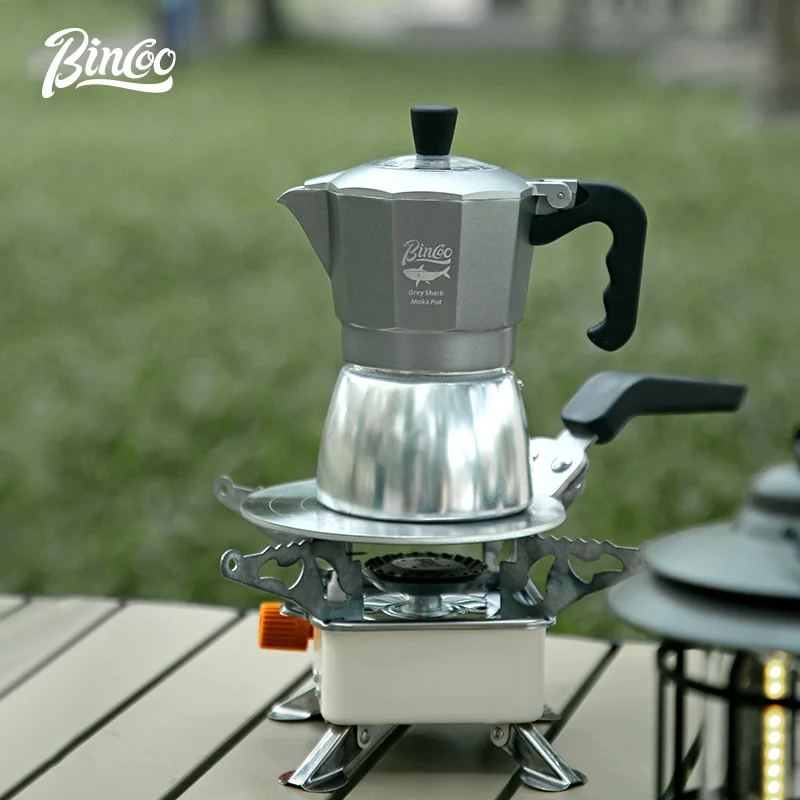 Bincoo-Double Valve Moka Pot, Hot Handle, Outdoor Camping, Double Espresso Machine, Italian Home Coffee Brewing Tools, New