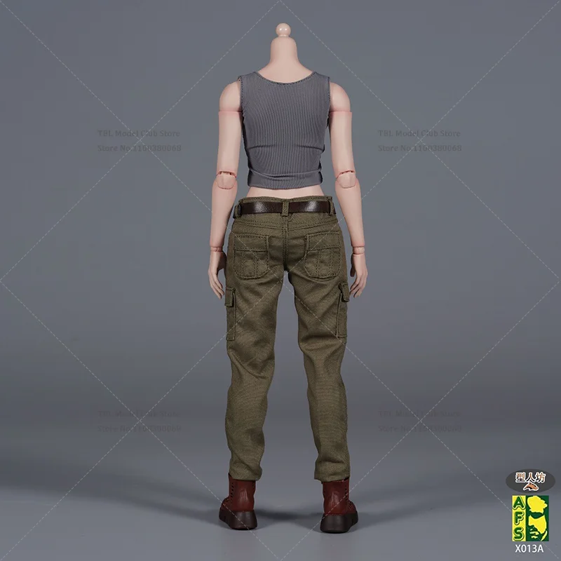 X013 A/B/C 1/6 مقياس الشارع نمط وظيفية العمل السراويل سترة مع حزام الملابس النسائية ل AT203 12 بوصة عمل الشكل الجندي