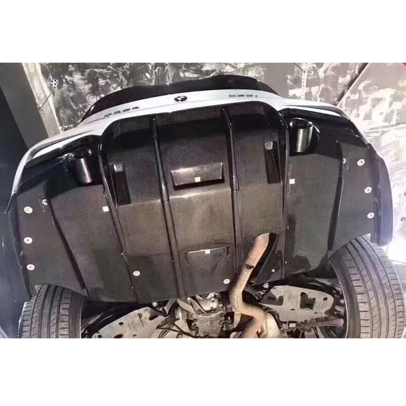 لسيارات BMW 3 Series F30 F35 GEEX نمط ألياف الكربون مانع صدمات خلفي للسيارة الناشر الخلفي الخائن سبويلر عودة الشفاه تحويلة طقم الجسم #3