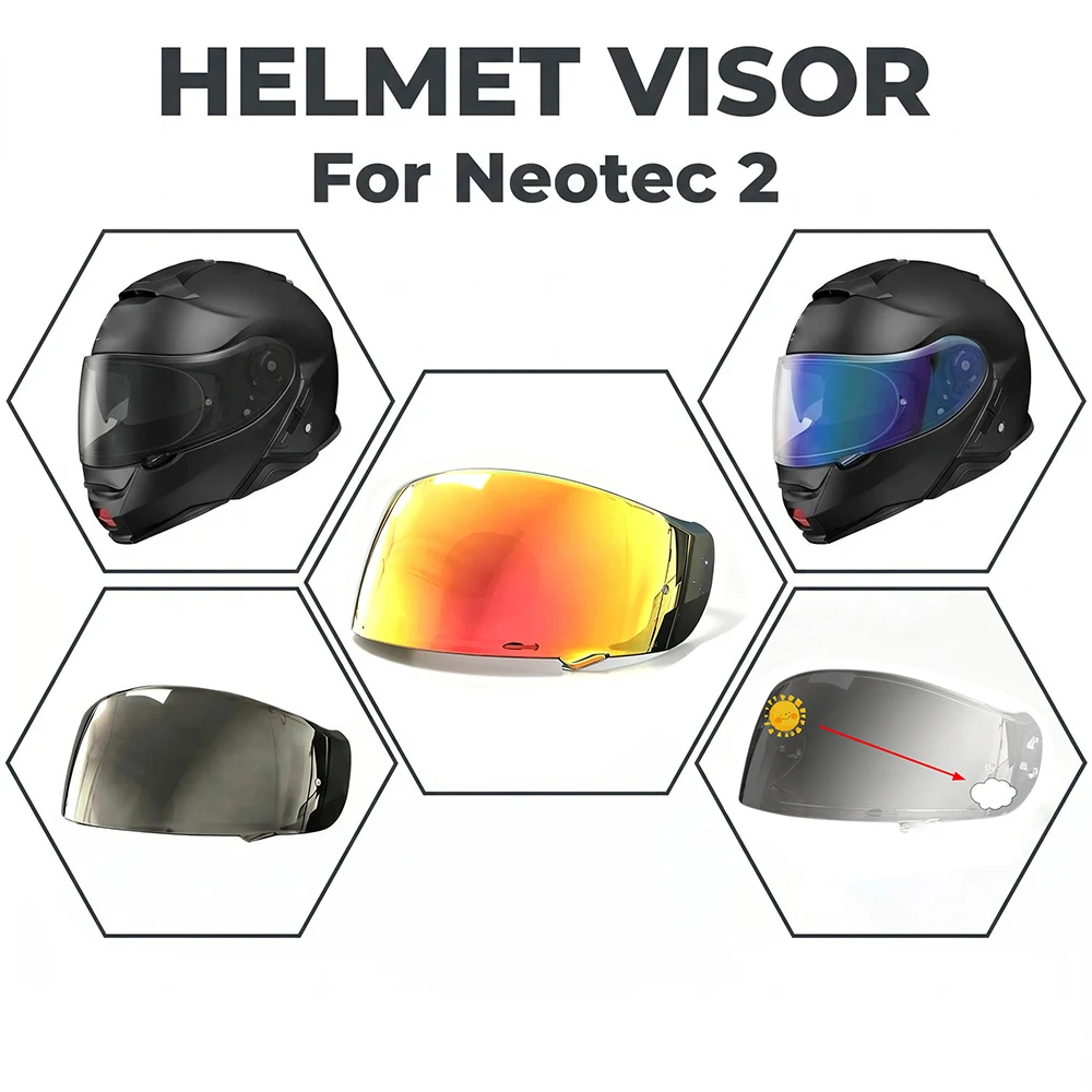 Visor For Shoei Neotec 2 CNS-3 Neotec II Helmet Replacement Anti-UV Lens