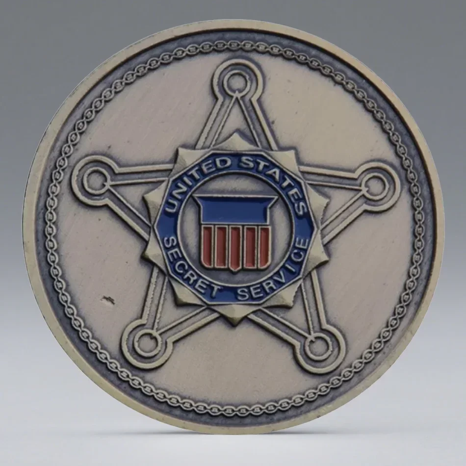 United States Houston Fire Department Collectible Coin  Gold Plated Art Saint Micheal Souvenir Coin