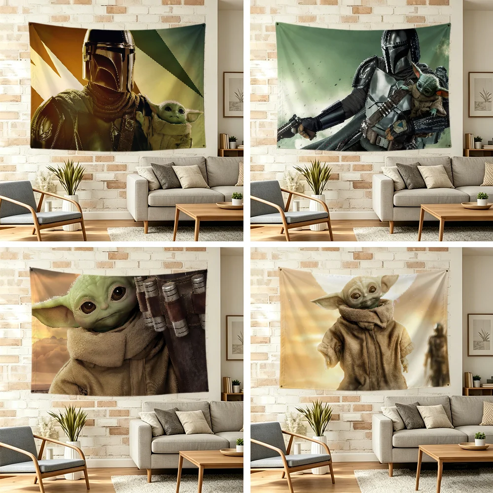 S-star w-Wars Grogu flag Durable Outdoor Indoor Patio Festive Decoration Classic Design Pole Wall Room Banner