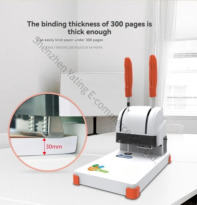 Small Financial Book Document Bidding Bill File Punching Fast Accounting Voucher Binding Machine Manual Hot Melt Tube