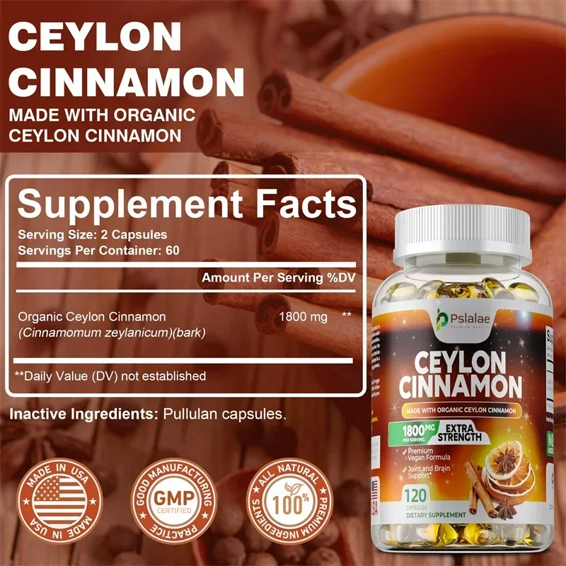Cannella di Ceylon - Supporta la circolazione sana, per la salute del cuore, delle articolazioni e del cervello, aumenta l'immunità, migliora i livelli di energia