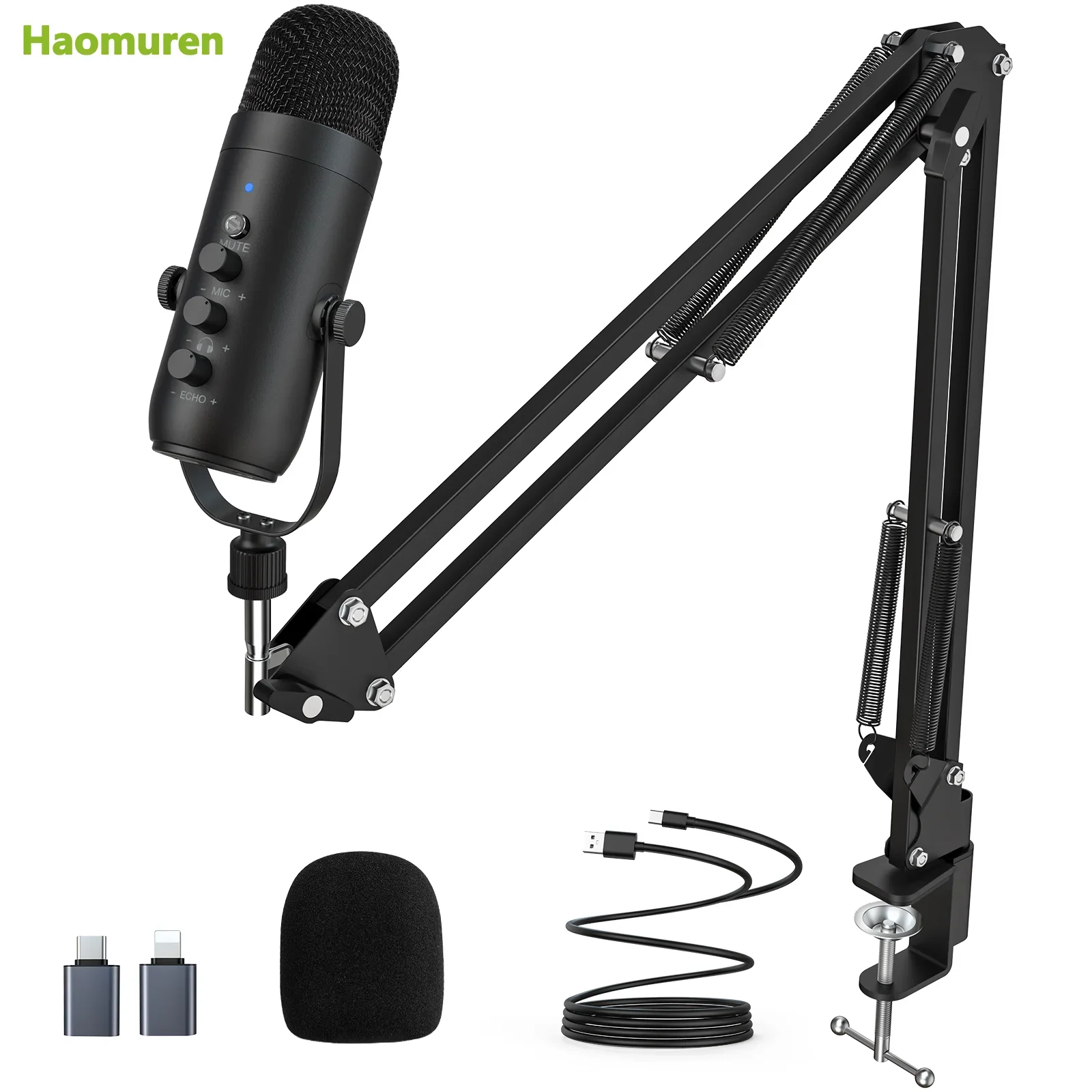 haomuren-k66s-podcast-condenser-microphone-set-with-adjustable-arm-stand-usb-studio-mic-for-pc-phone-gaming-streaming-recording