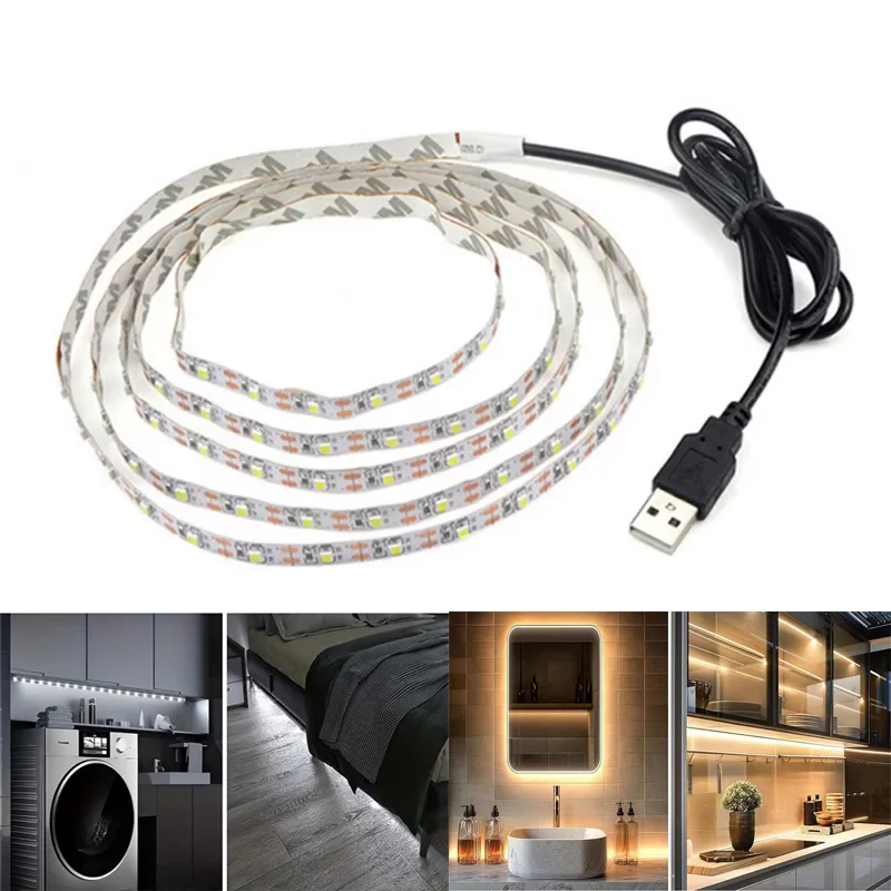 DC 5V USB LED Strips 2835 White Warm White LED Strip Light TV Background Lighting Tape Home Decor Lamp 1- 4m LED String Light