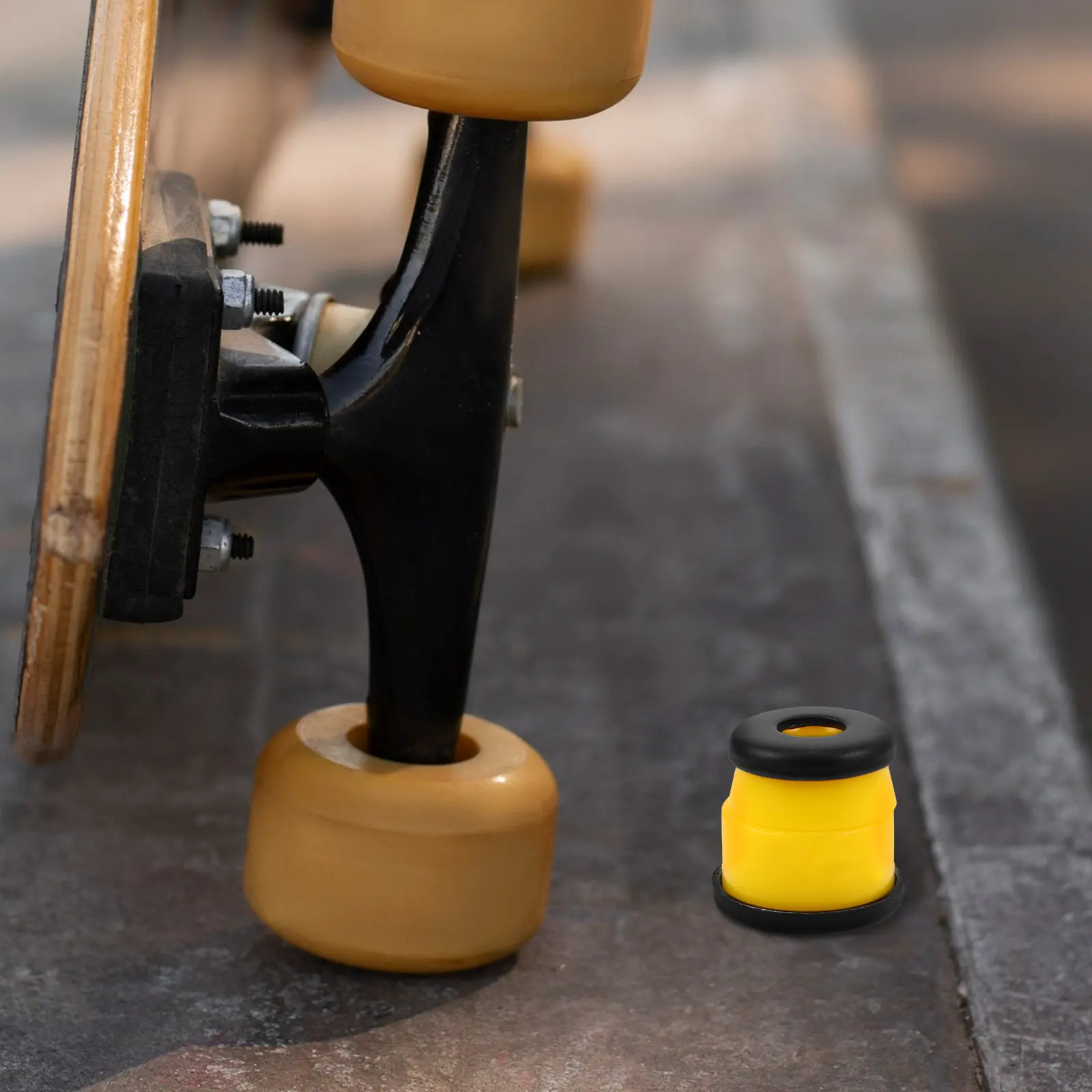 

1Set Skateboard Shock Absorption Bushings Yellow PU Damping Gasket Skateboard Truck Maintenance Replacement Parts Longboard