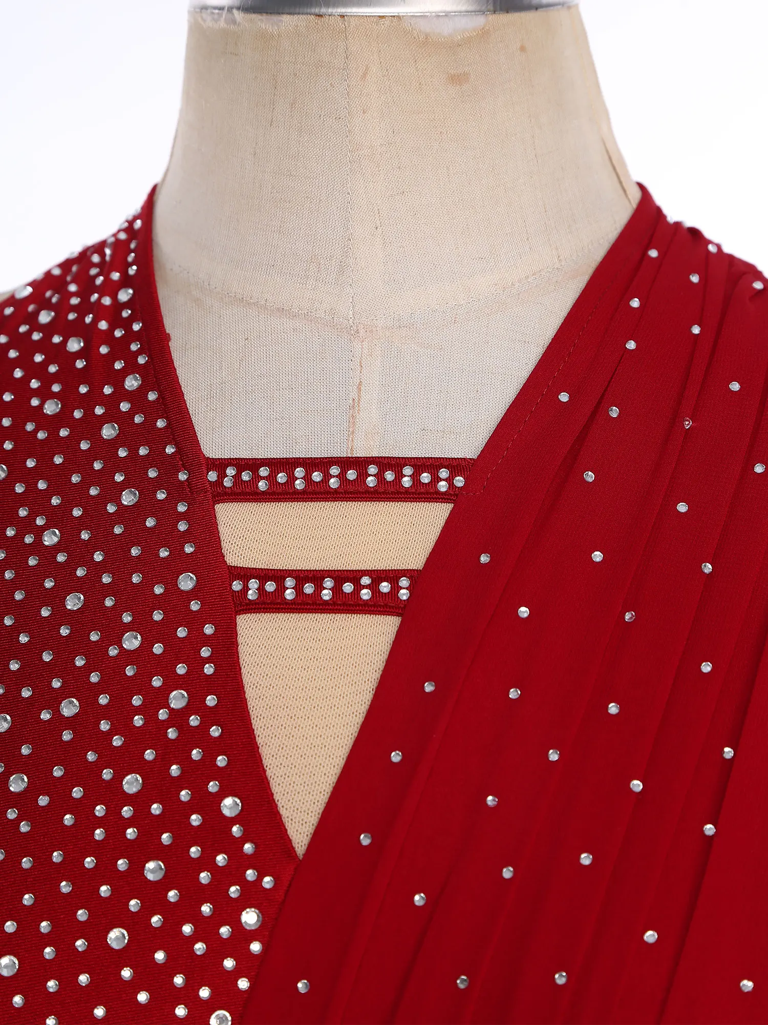 叙情的なモダンダンス衣装女性用新体操フィギュアスケートダンス服ノースリーブクロップトップ+スカート2点セット