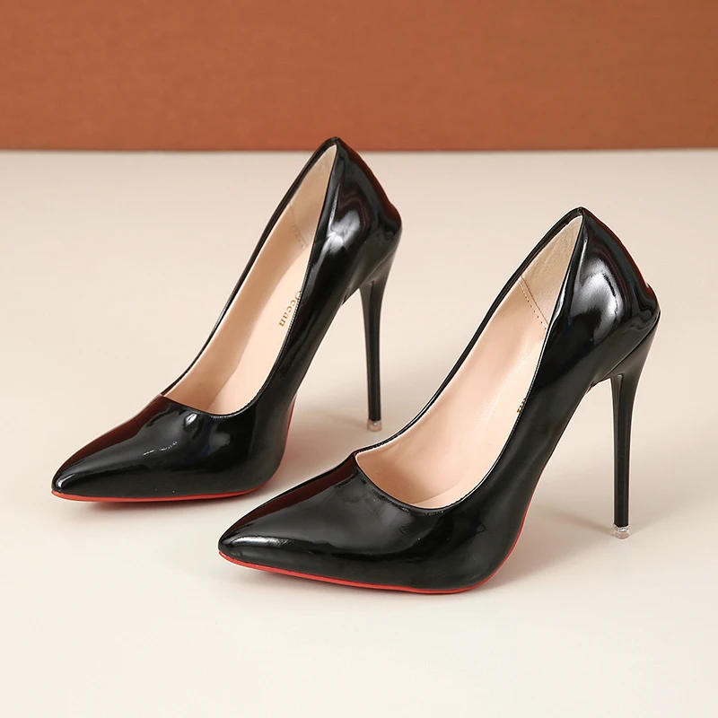 Sexy Super High Ethnic Pumps with Thin Heels and Pointed Toe for Office & Career Red Bottom High Heels  Plus Size Heels 44 45