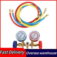 Refrigerant Manifold Gauge Set Air Conditioning Tools with Hose and Hook for R12 R22 R404A R134A Air conditioning Refrigeration