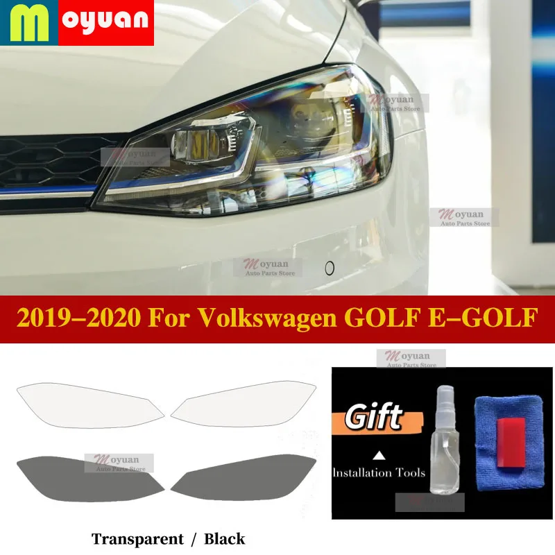 

2019-2020 For Volkswagen GOLF E-GOLF Car Headlight Protective Car Film Front Headlamp TPU Exterior Sticker Car Accessories