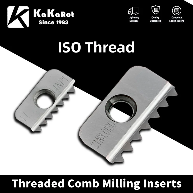 

KaKarot Thread Milling insert 12/14/21/30 40N1.0 1.5 2.02.5ISO milling Cemented carbide for SR series thread comb milling holder