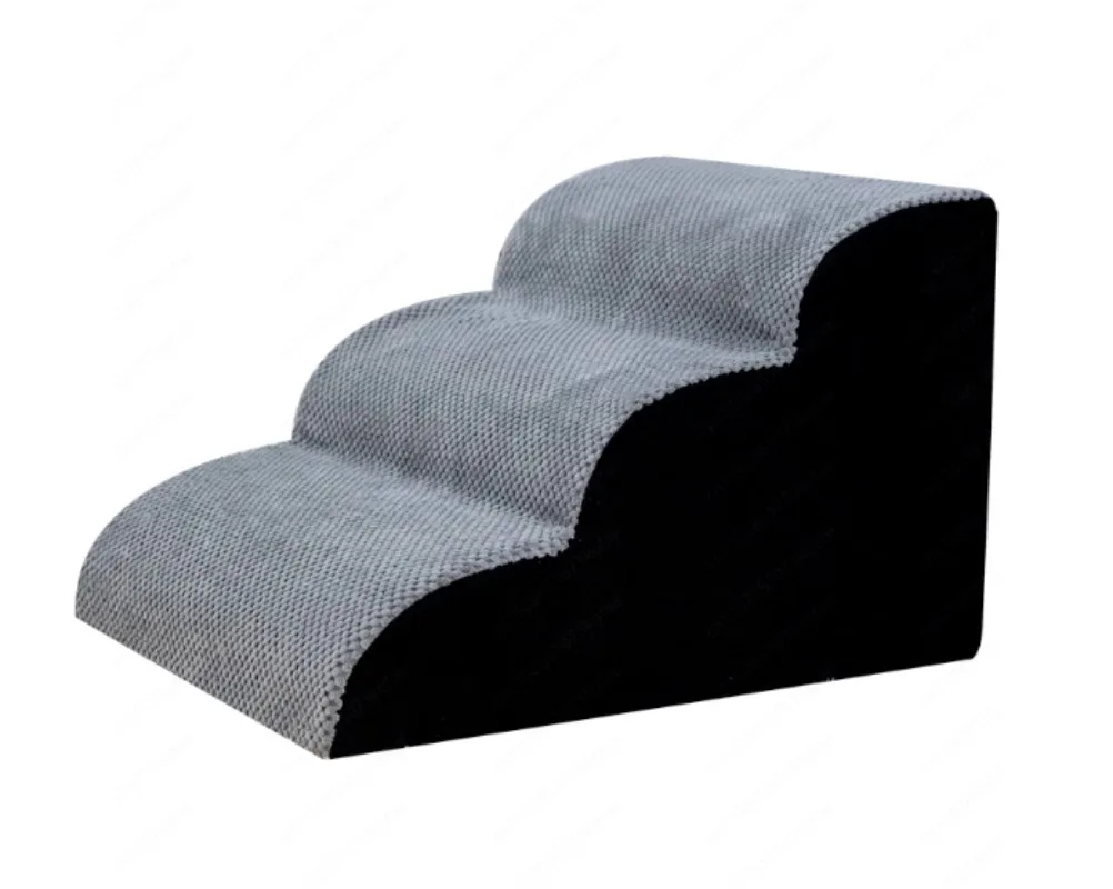 

Съемные лестницы для домашних животных, лестницы для собак из мягкой губки высокой плотности, ультра широкие противоскользящие ступеньки, подходят для высоких кроватей или диванов