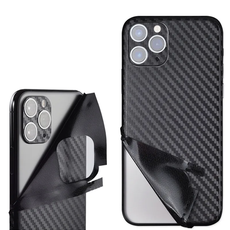 Hot Ice Back Film For iPhone 16 15 14 13 12 11 Pro Max mini 12 Plus 16Promax Skin Protector Cover Carbon Fiber Rear Stickers