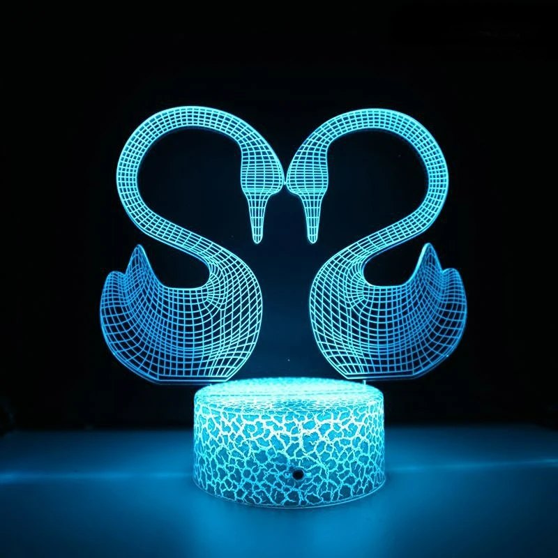 Owl 3d Illusion Lamp Colorful Led Creative Touch Remote Control Night Light Bedroom Atmosphere Decoration Table Lamp Gift Kids