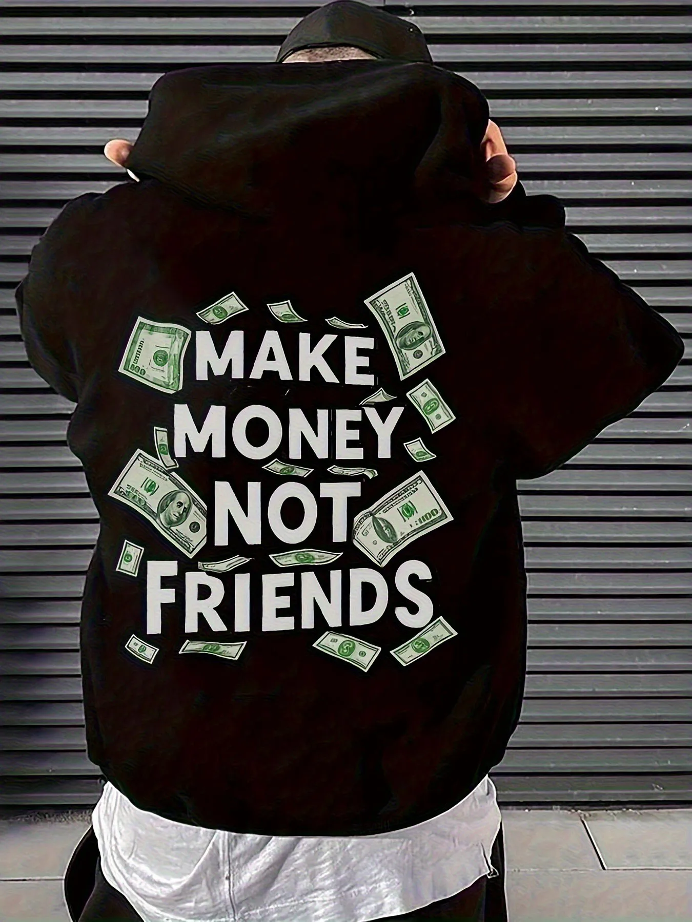 

Money Graphic Printing Autumn and Winter Cotton Men's and Women's Hoodies Casual Outdoor Street Sports Training Brand Trend