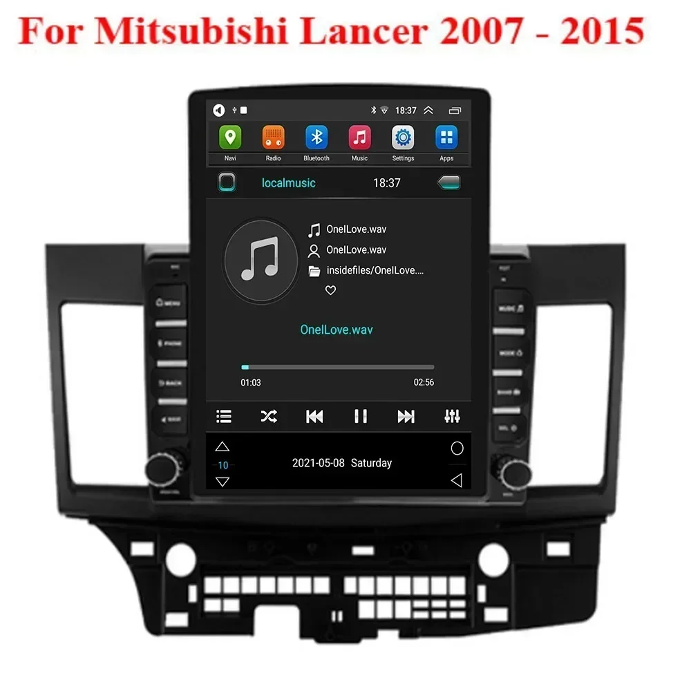 نوع تسلا لميتسوبيشي لانسر 2007-2012 راديو السيارة الوسائط المتعددة فيديو نظام تحديد المواقع اللاسلكية أندرويد 14 الملاحة راديو ستيريو 2 الدين #6