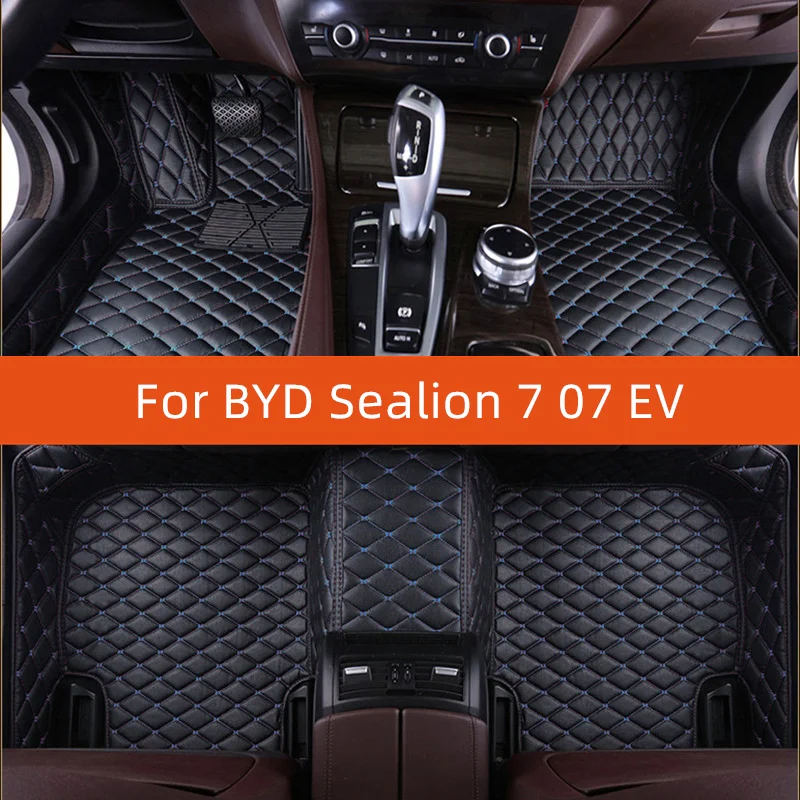 

Custom Leather Car Floor Mat For BYD Sealion 7 07 EV 2024 2025 2026 2027 Multicolor Car Mat Interior Accessories