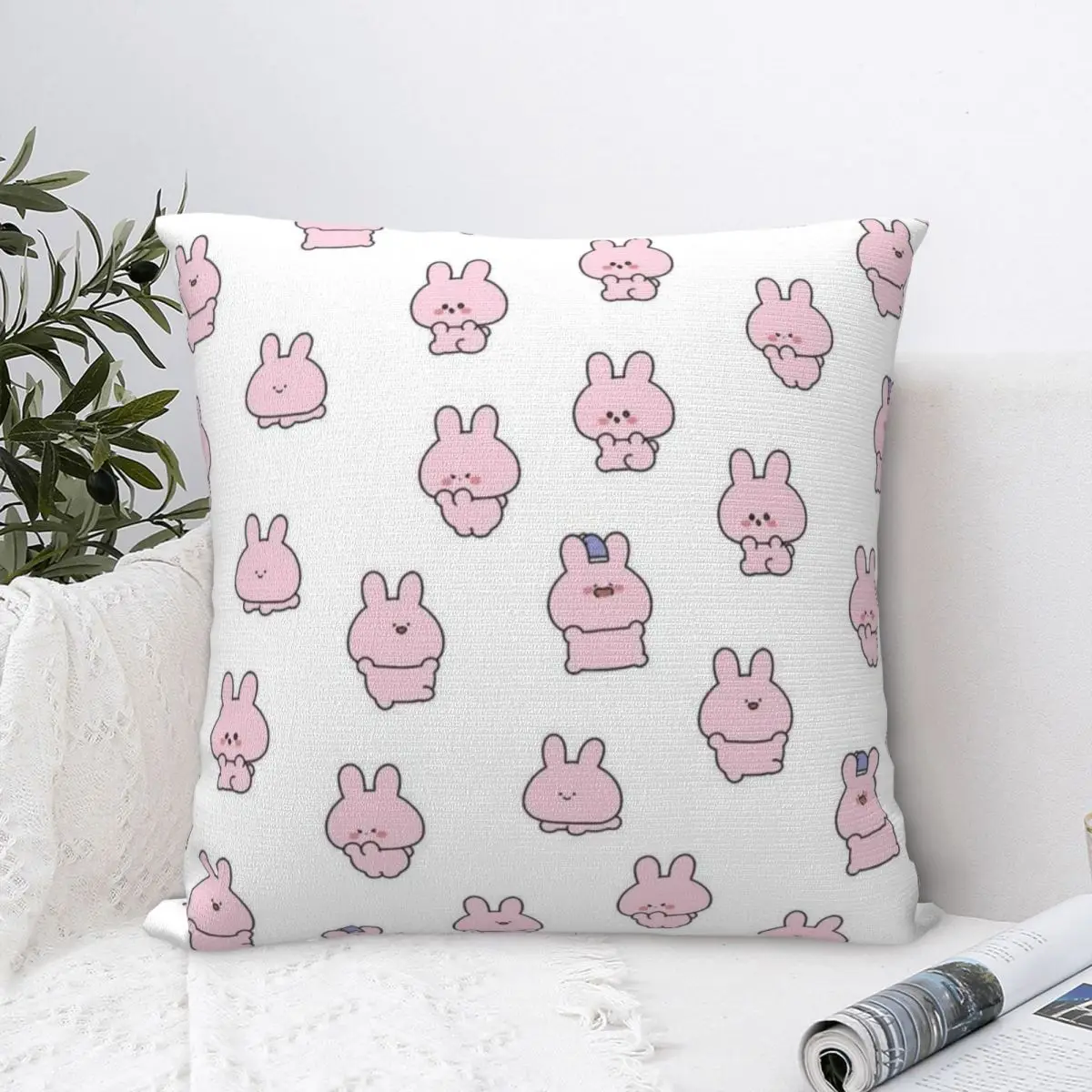 Decorative Pillowcase Asamimichan And Anemimi Merch Sofa Pillow Case Cover Zipper Multi-Size Dropshipping