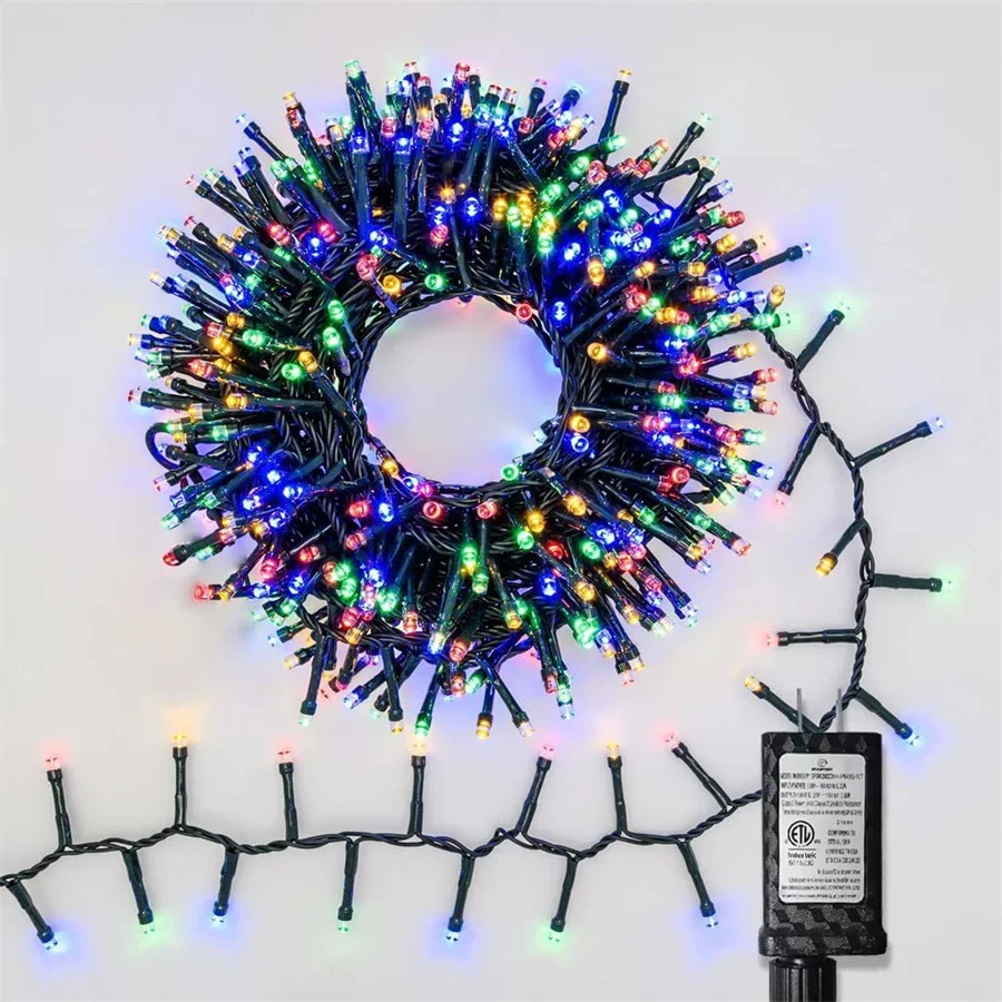 Outdoor Cluster Fairy Lights 1000/2000LED Plug in Firecracker Lights Christmas Starry String Light for Wedding Party Tree Decor