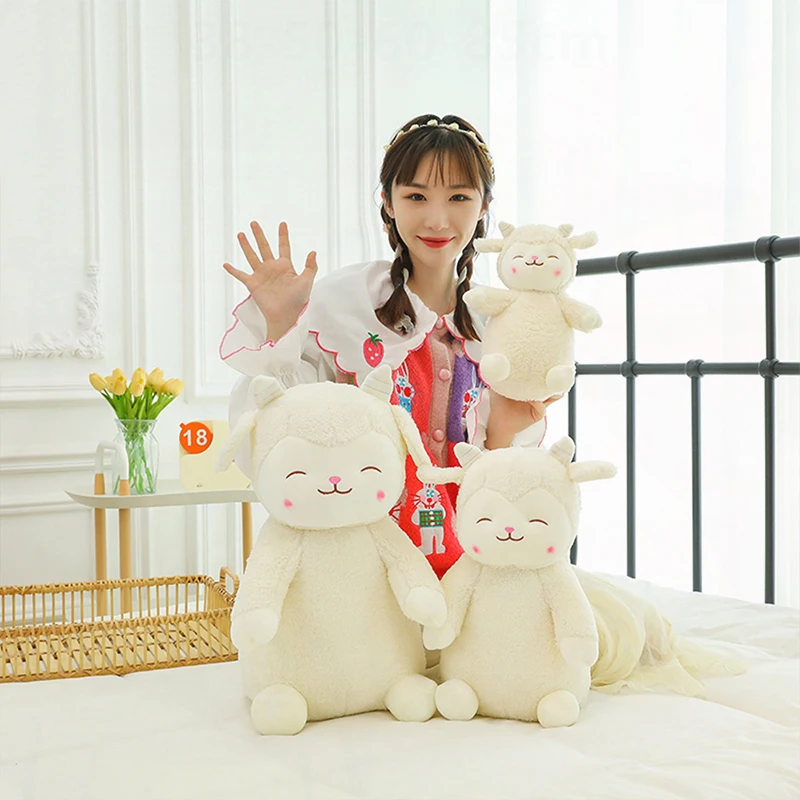 

Kawaii Alpaca Plush Toy Stuffed Doll Large Soft Sheep Fleece Cuddly Pillow for Kids Birthday Xmas Gift Perfect for Children and