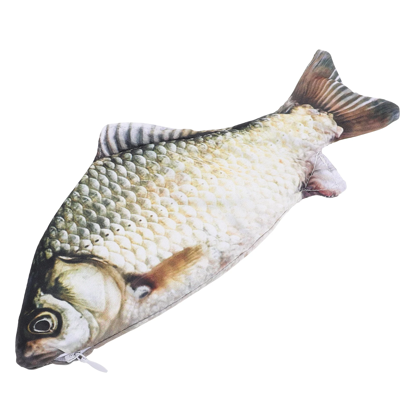 

Simulated Fish Pen Bag Cute Stationery Holder Large Capacity Creative Funny Style Child Gift Polyester Material Strong Zipper