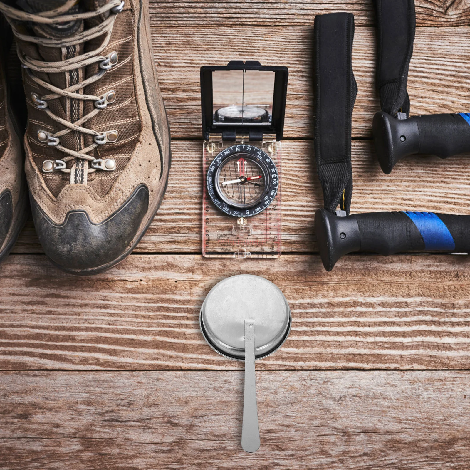 

Stainless Steel Alcohol Burner Extinguishing Cover Portable Camping Stove Flame Lid Handle Hot Pot Fuel Tank Fire Stopper