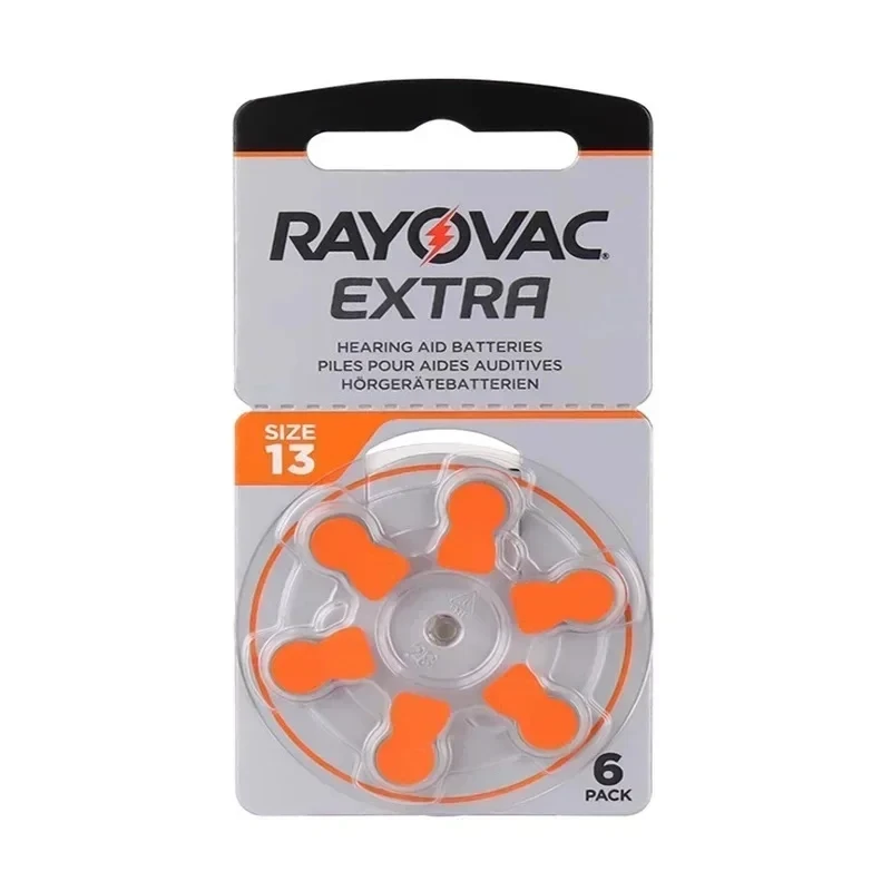 

6-60pcs Rayovac Peak A13 Hearing Aid Batteries 1.45V Zinc Air P13 PR48 for CIC BTE RIC Hearing Aids