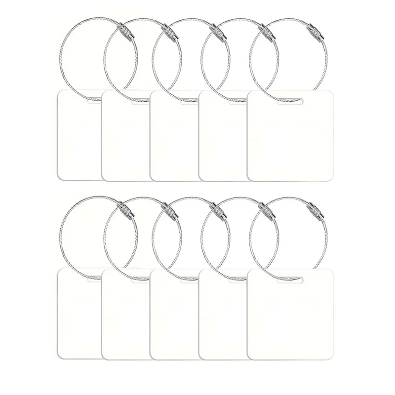 ABUH-20 قطعة علامة الأمتعة التسامي الفراغات مع حلقة-لـ DIY بها بنفسك الحرفية هدية السفر حقيبة رياضية العلامات