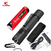 Klarus Ultra Bright Powerful Tactical Flashlight 2100LM Rechargeable Police Torch with 18650 Battery for Camping Self Defense