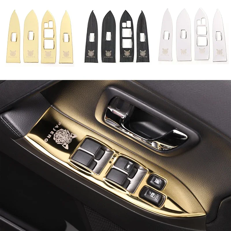 

Stainless Steel Glass Switch Control Panel Decoration Covers Fit For Mitsubishi Pajero Montero v93v97v98 2007-2021 Auto Parts