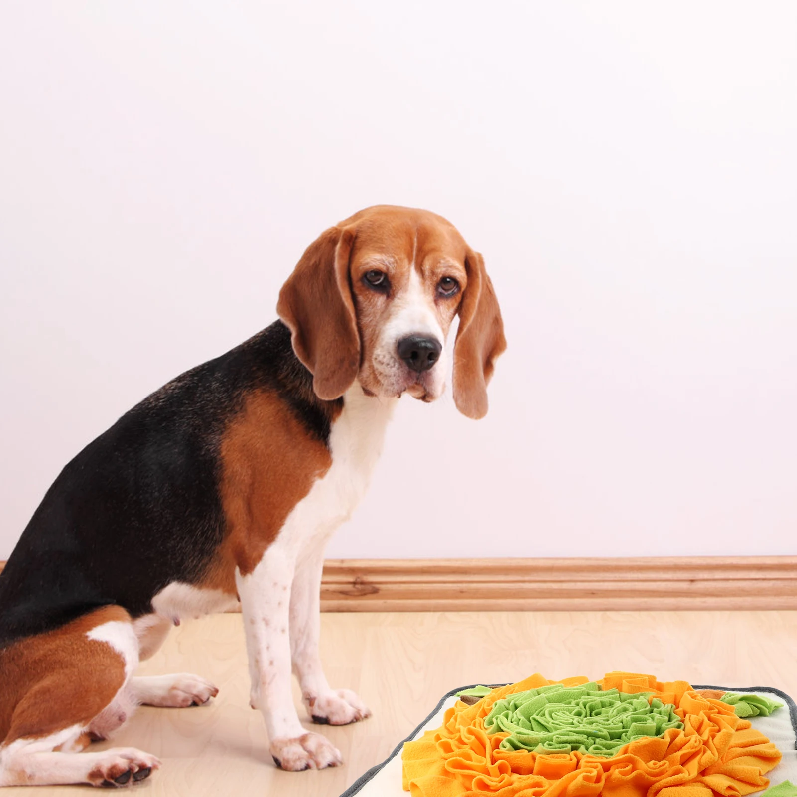 

Dog Snuffle Mat Polar Fleece Slow Feeding Interactive Pet Treat Dispenser Foraging Training Game Mat Lightweight Portable Pet