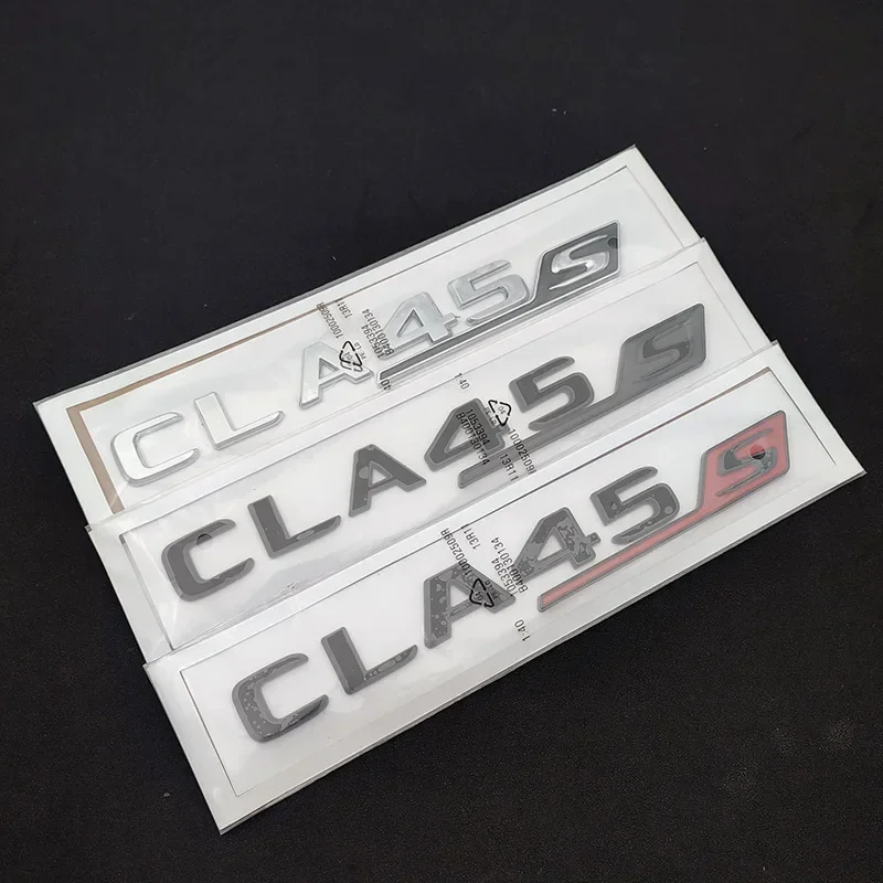ثلاثية الأبعاد ABS سيارة جذع شارة ملصق رسائل CLA45S شعار درابزين توربو 4MATIC شعار لمرسيدس CLA 45 S AMG C117 C118 اكسسوارات