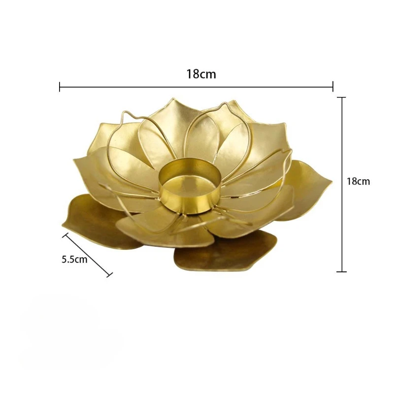 Nordic Lotus Metal Candlestick Holder 5