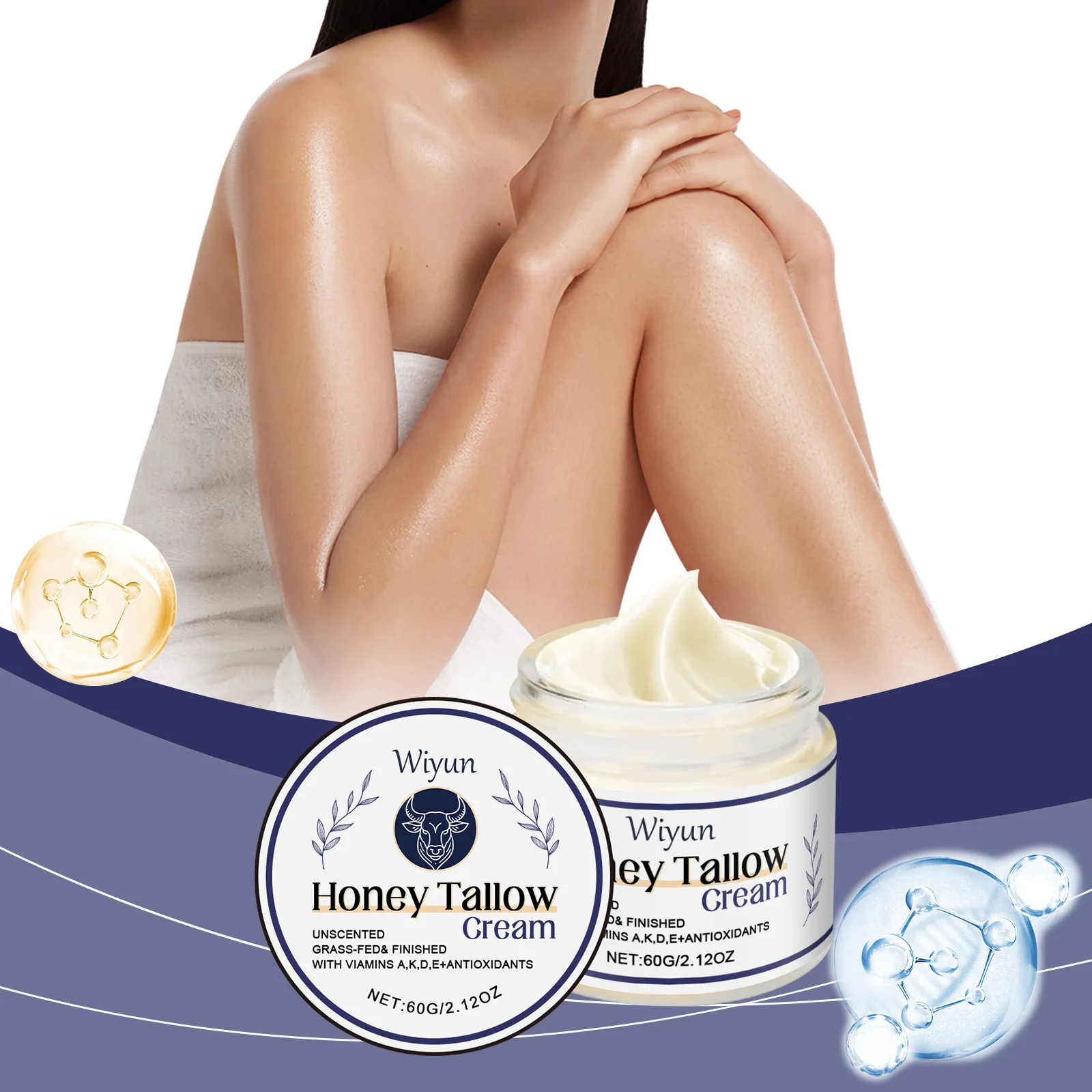 

Медовый крем Tallow, глубоко питательный, разглаживающий, быстро впитывающий, натуральный, ежедневный уход за лицом, крем для лица, лосьон для тела