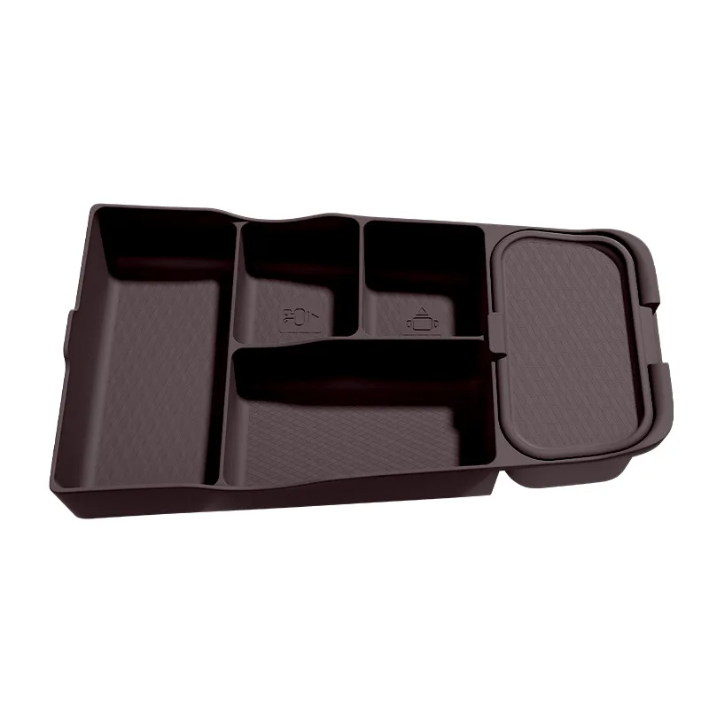 For 2024 Denza D9 First Generation Central Control Armrest Silicone Storage Box Sundries Non-slip Pad Car Accessories Interior