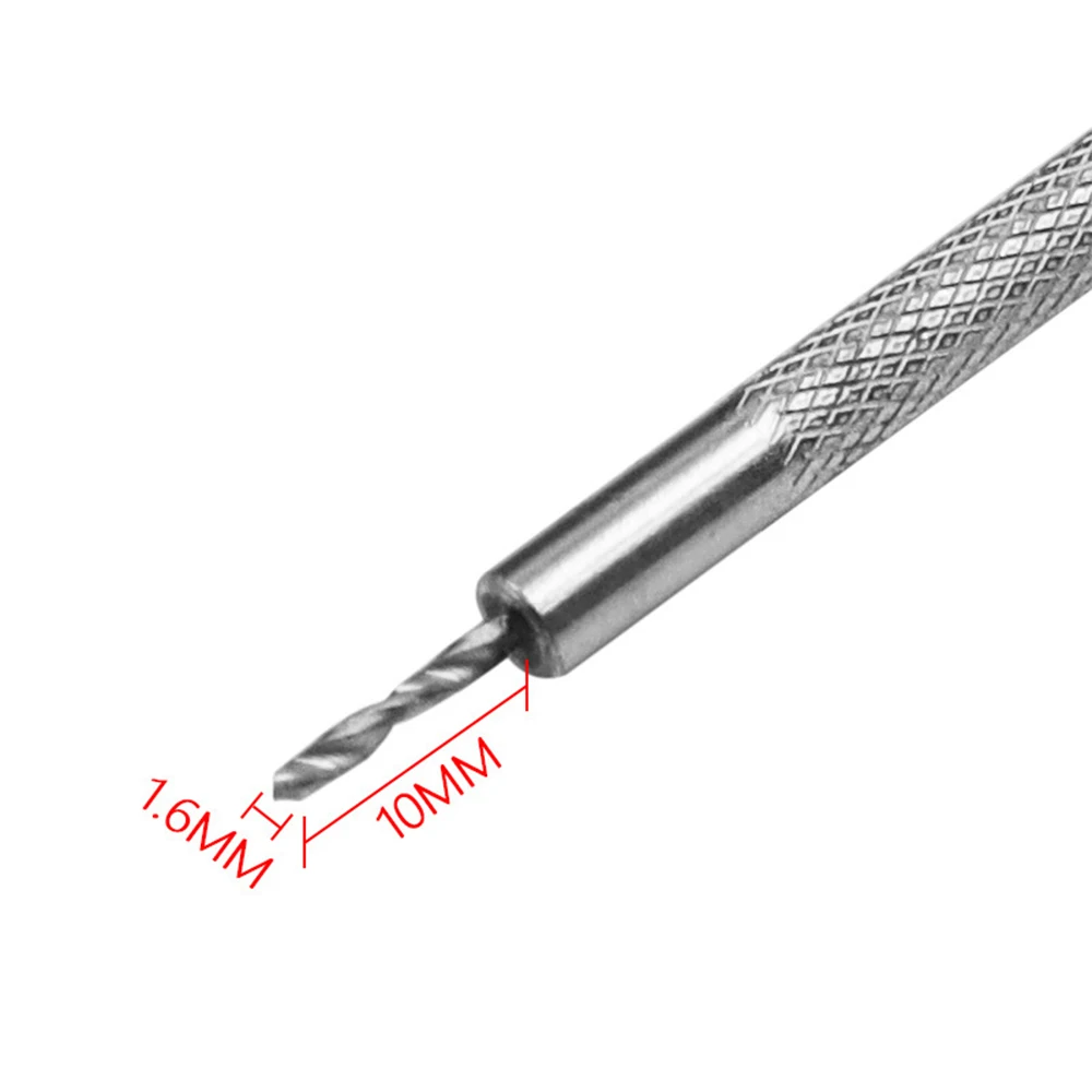 Taladro Manual de 1,6mm, herramienta de perforación de botella de plástico Universal para cuentas, nogal y joyería, mango de una pieza
