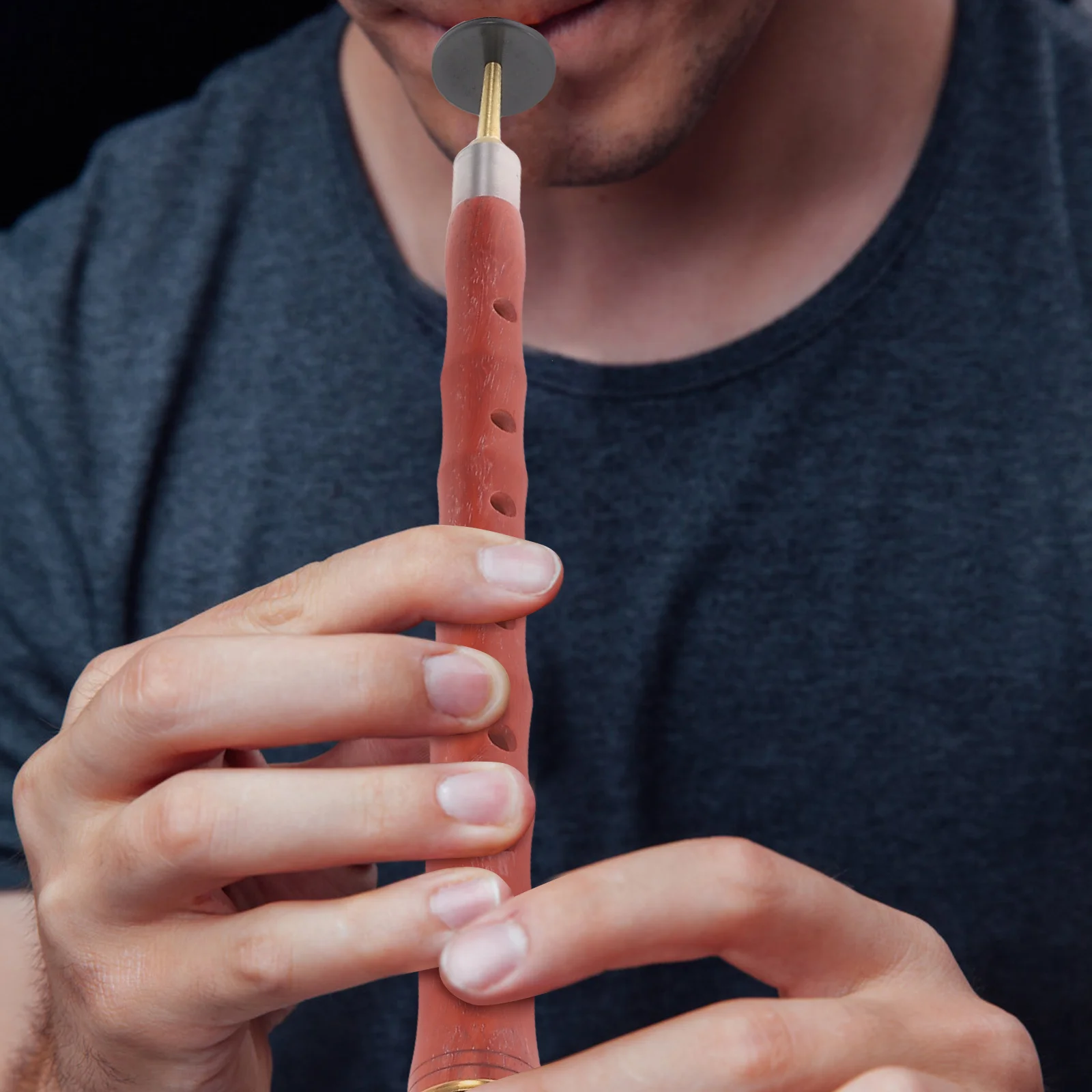 

1Set Red Sandalwood Key C Suona Professional Lightweight Portable Ethnic Wind Instrument Beginners Music Practice