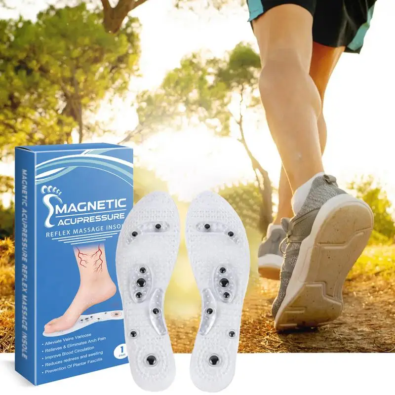 Magnetic Insoles Orthopedic Insoles Breathable Reflexology Acupoint Insoles Footwear Massage Inserts For Men Women