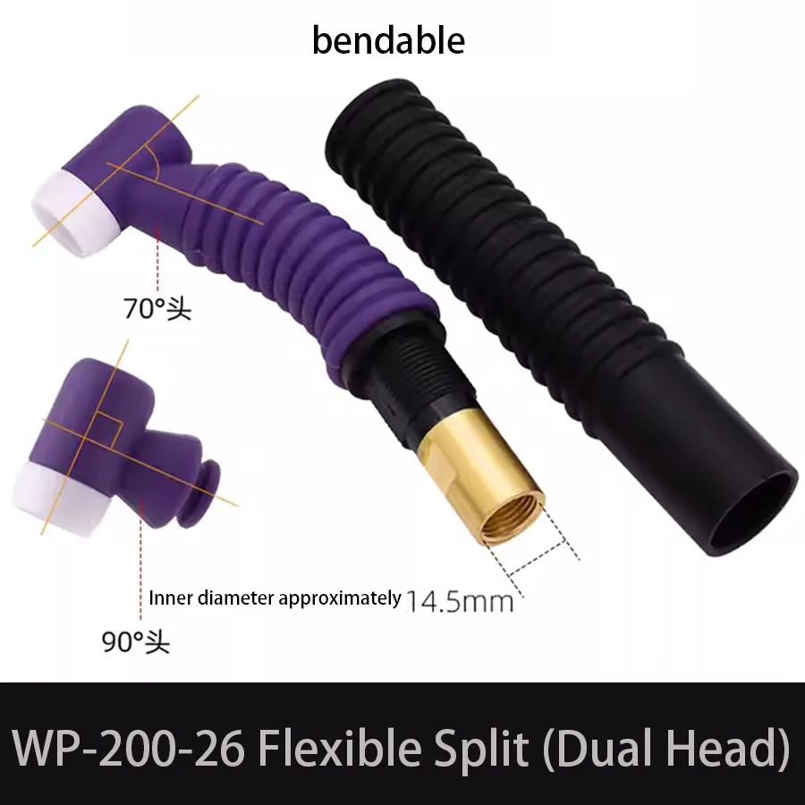 WP-9/9F air-cooled argon arc welding gun head accessory, flexible split universal handle, export model WT-26/125