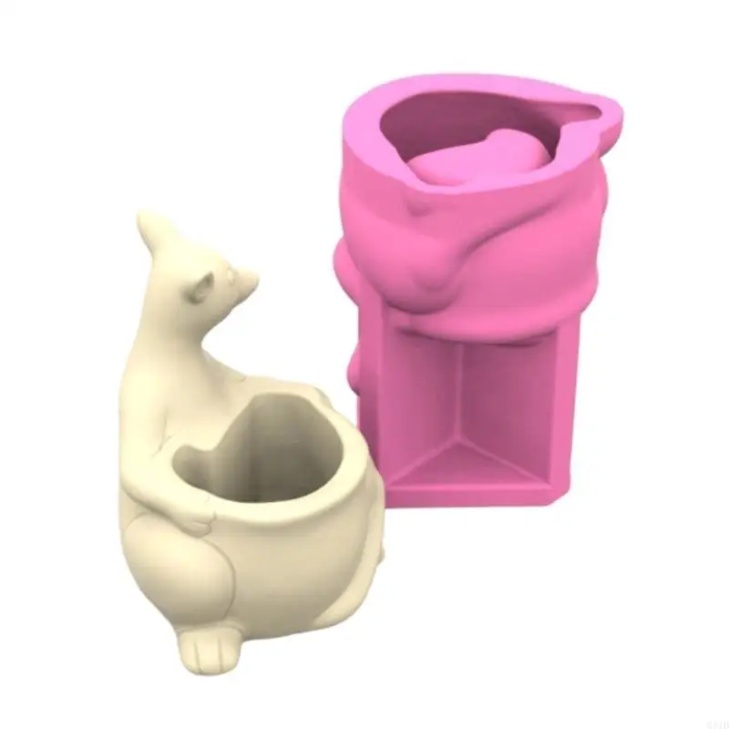 Silicone Planter Mold Kangaroos Concrete Pots Mold Suitable for Crafting Detailed Planter and Vases