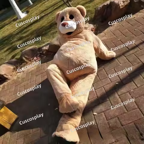 Dancing Bear Christmas Mascot Costume Adult Valentine's Fancy Dress Stage Wear Costumes Funny Animal Cosplay Entertainment