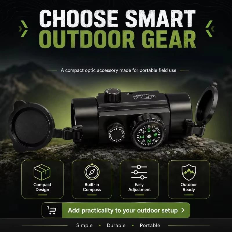 Outdoor Interactive Hobby Accessory 1X40RD Optical Observation Module Plastic Housing with Flip Lens Protection Covers