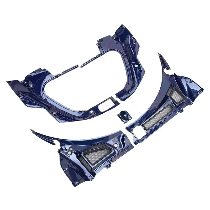 Car Accessories  OEM Style for Ferrari SF90 Blue Dry Carbon Fiber Front Luggage  Panel Front Trunk Lid Cover Interior Trim Kits