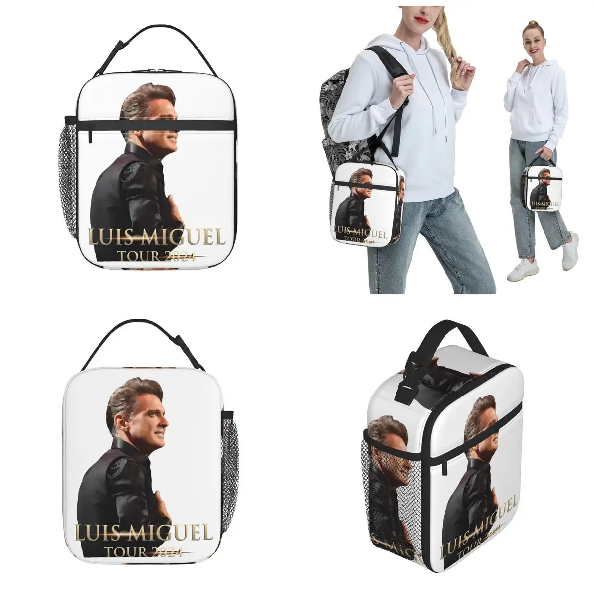 Luis Miguel Tour 2024 Merch 단열 점심 토트 백, 피크닉 음식 상자, 휴대용 쿨러 보온 도시락 상자